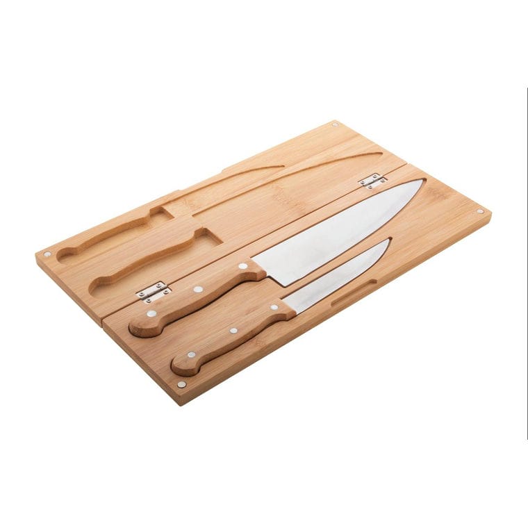 Set de cuțite din bambus Sanjo natural