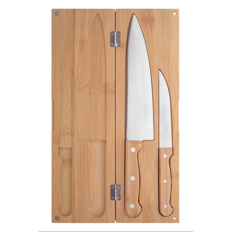 Set de cuțite din bambus Sanjo natural