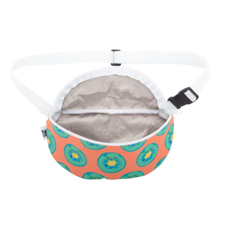 Geantă de talie RPET personalizată CreaWaist RFID Alb