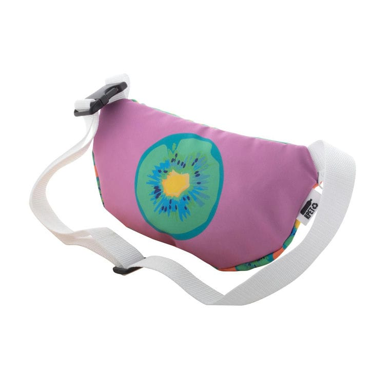 Geantă de talie RPET personalizată CreaWaist RFID Alb