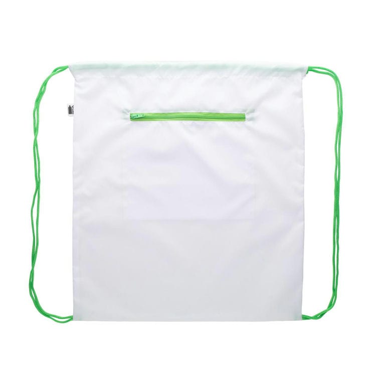 Geantă cu șnur personalizată CreaDraw RFID RPET Verde