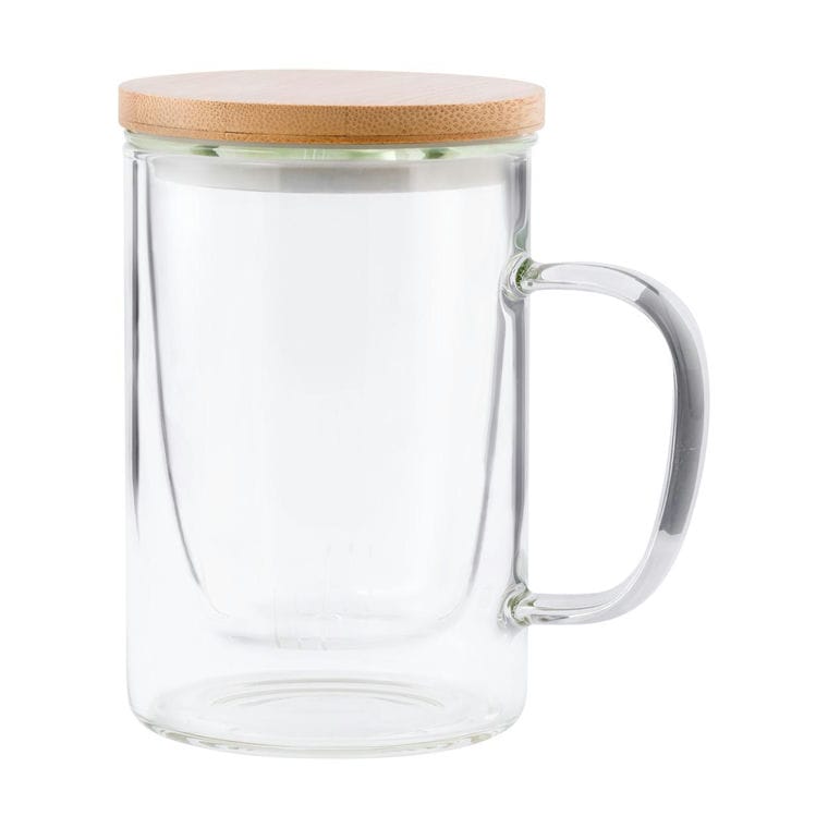 Cană cu infuzor de sticlă Masty transparent natural