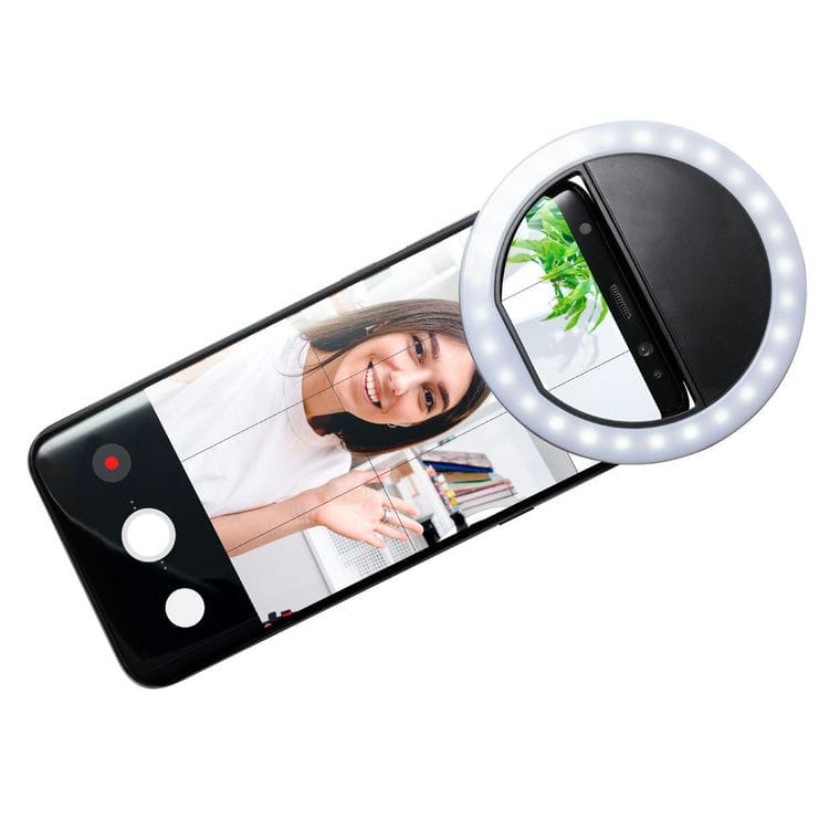 Inel luminos selfie Picmont Negru