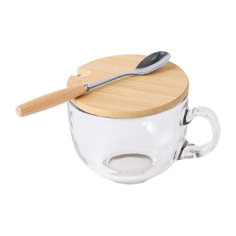 Cană din sticlă Yirax transparent natural