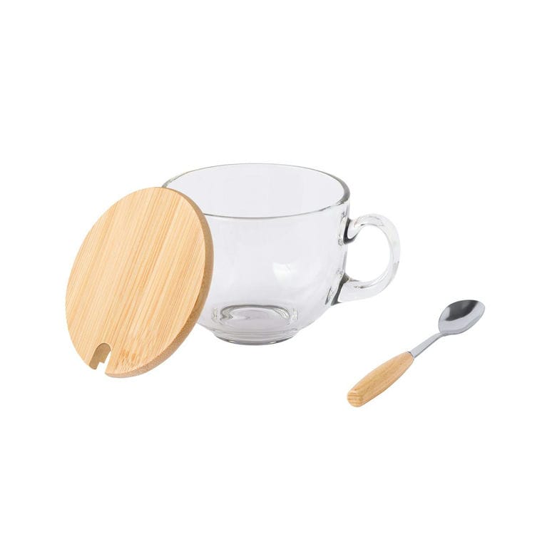 Cană din sticlă Yirax transparent natural