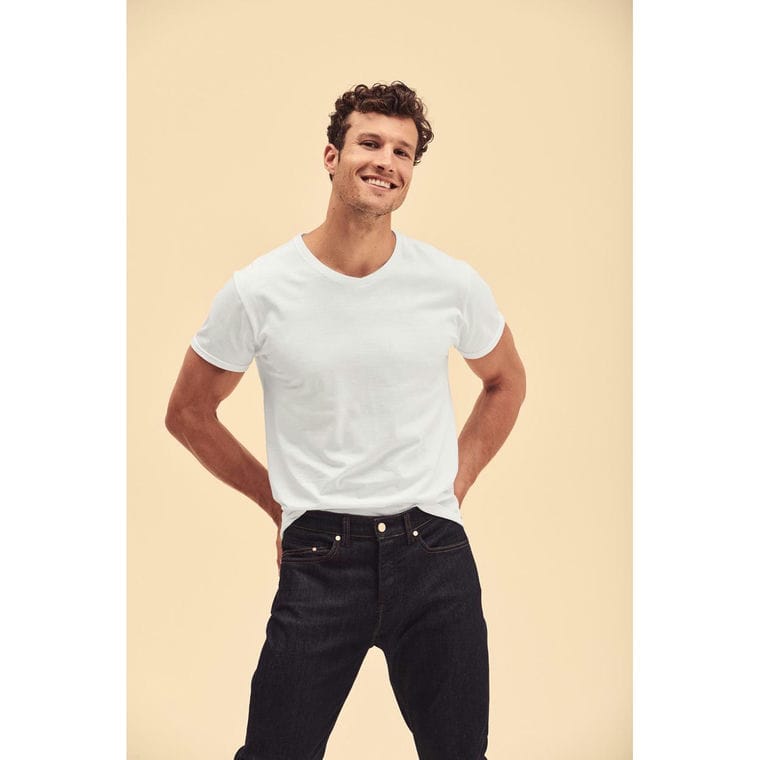 Tricou Iconic V-Neck Alb