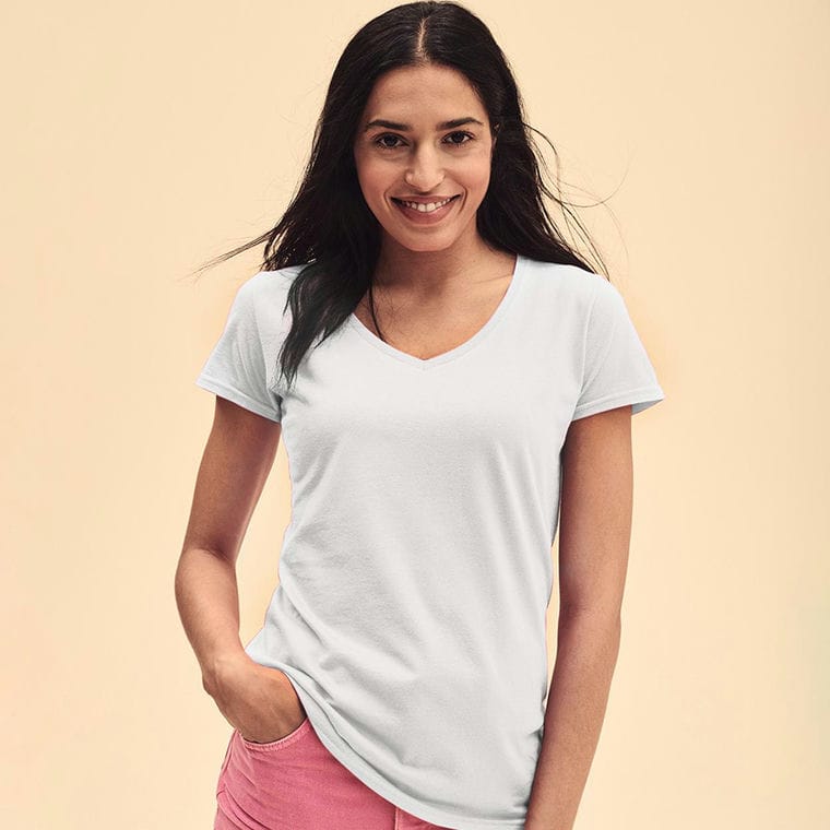 Tricou damă Iconic V-Neck Women Alb