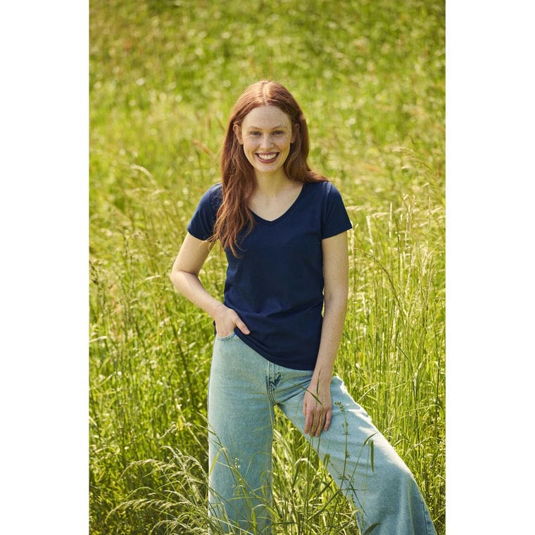 Tricou damă Iconic V-Neck Women albastru închis