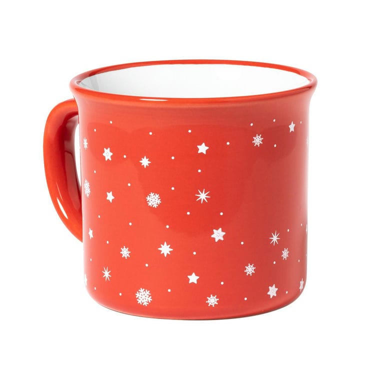 Cană retro de Crăciun Verdux Roșu