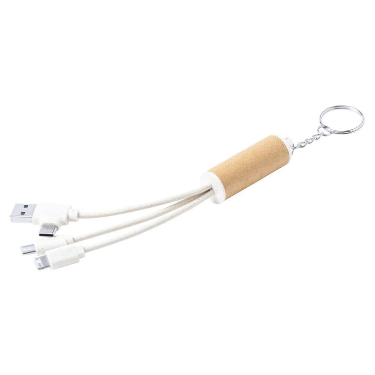 Breloc cu cablu de incărcare USB Paplen natural