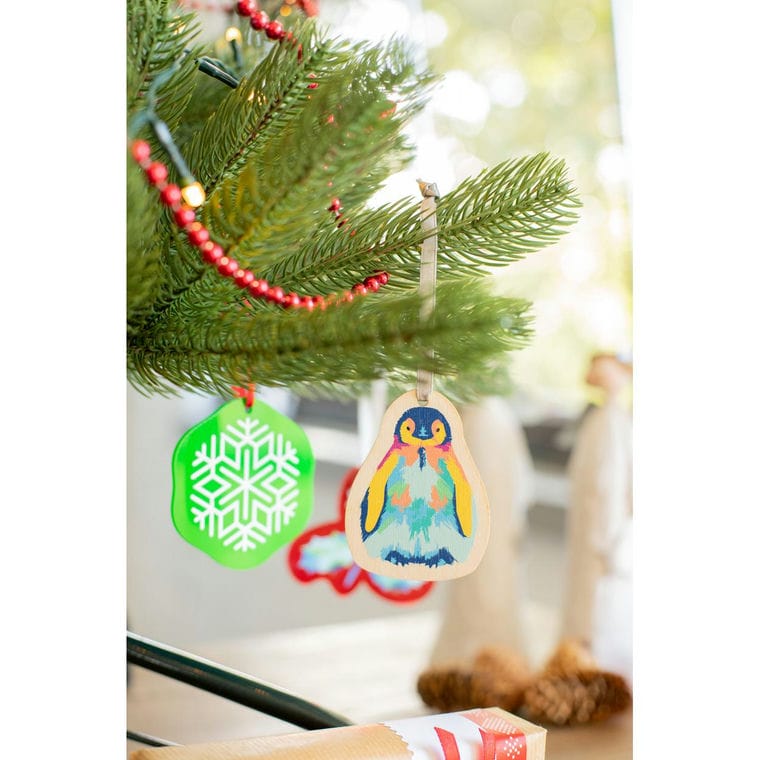 Ornament personalizat pentru brad CreaJul Wood argintiu