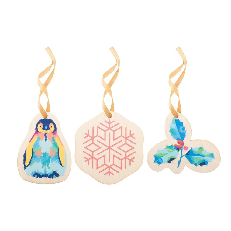 Ornament personalizat pentru brad CreaJul Wood auriu