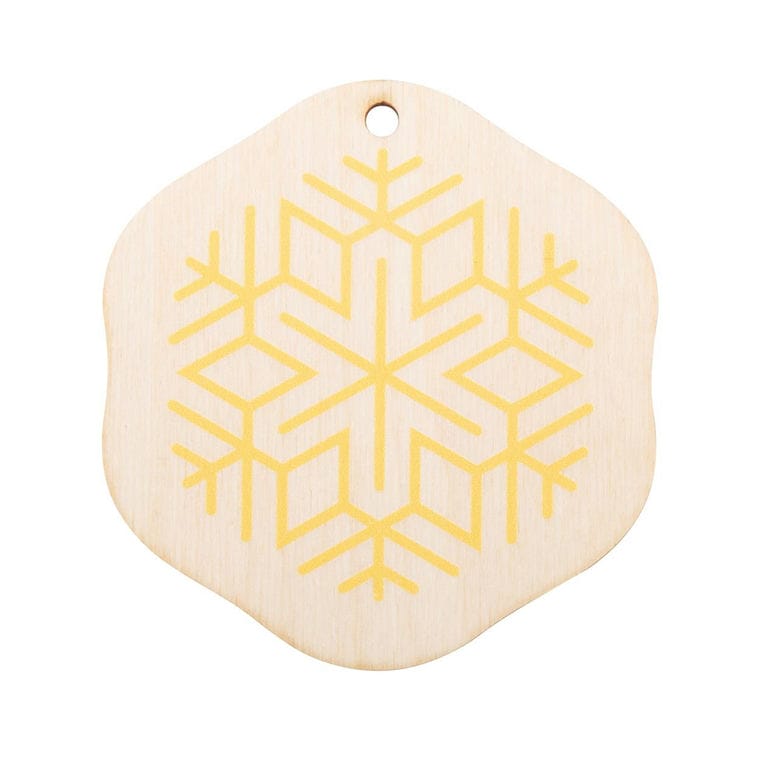 Ornament personalizat pentru brad CreaJul Wood auriu