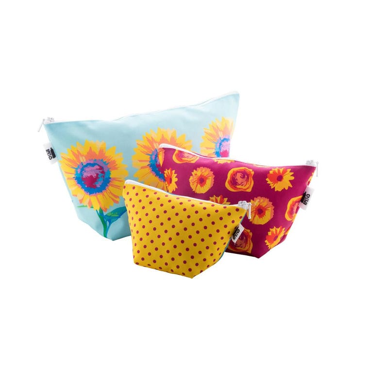 Geantă pentru cosmetice, personalizată CreaBeauty Trapeze L Alb