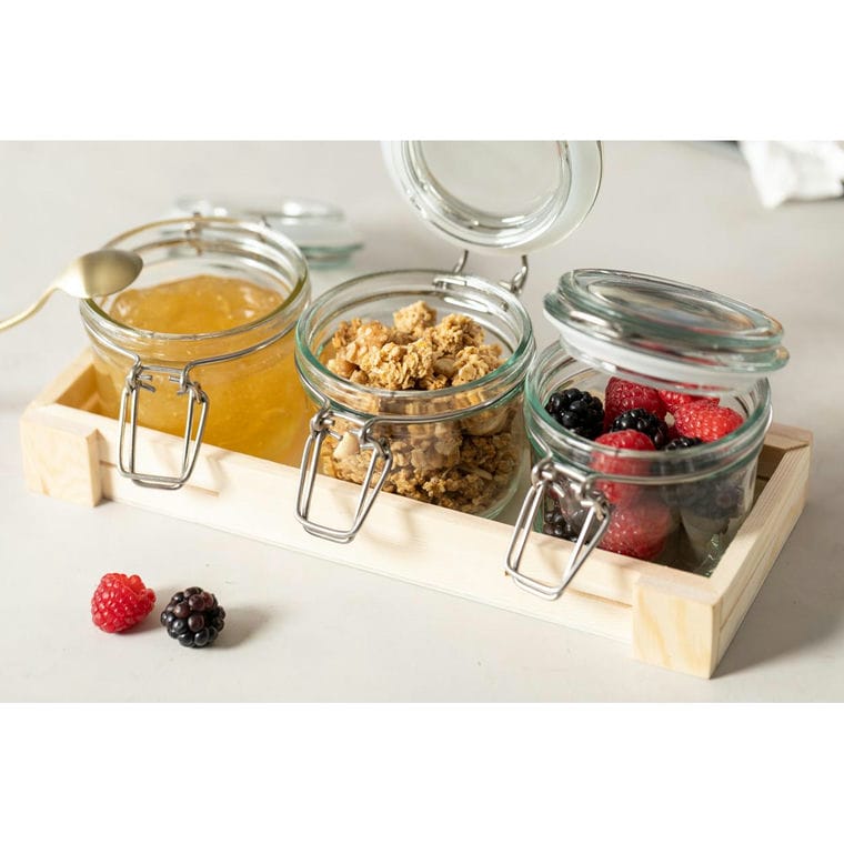 Set de borcane Gaby transparent natural