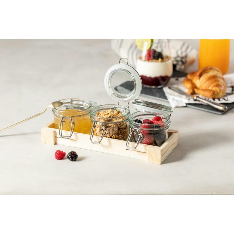 Set de borcane Gaby transparent natural