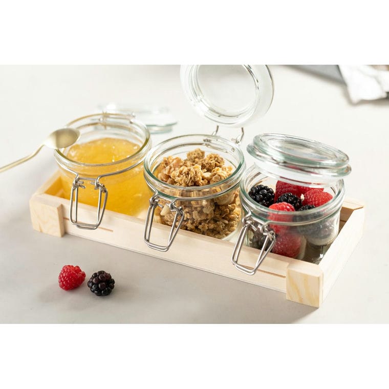 Set de borcane Gaby transparent natural