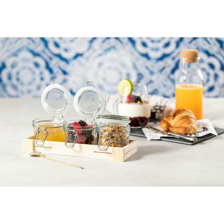 Set de borcane Gaby transparent natural