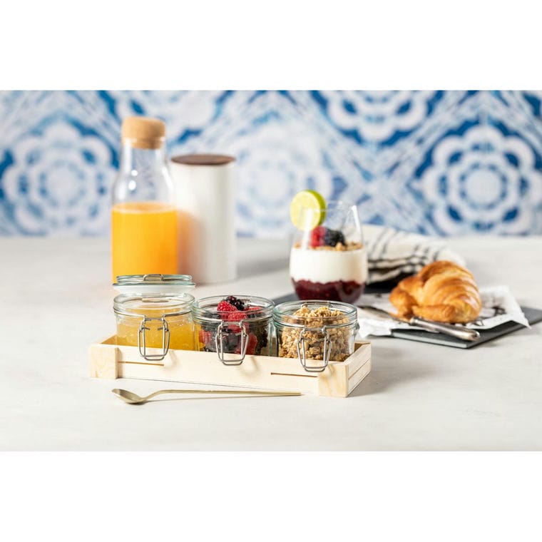 Set de borcane Gaby transparent natural