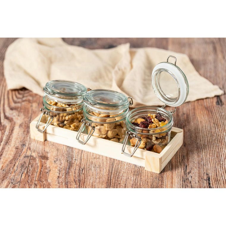 Set de borcane Gaby transparent natural