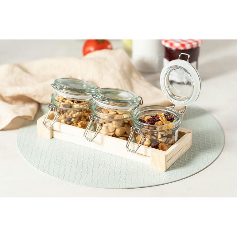 Set de borcane Gaby transparent natural