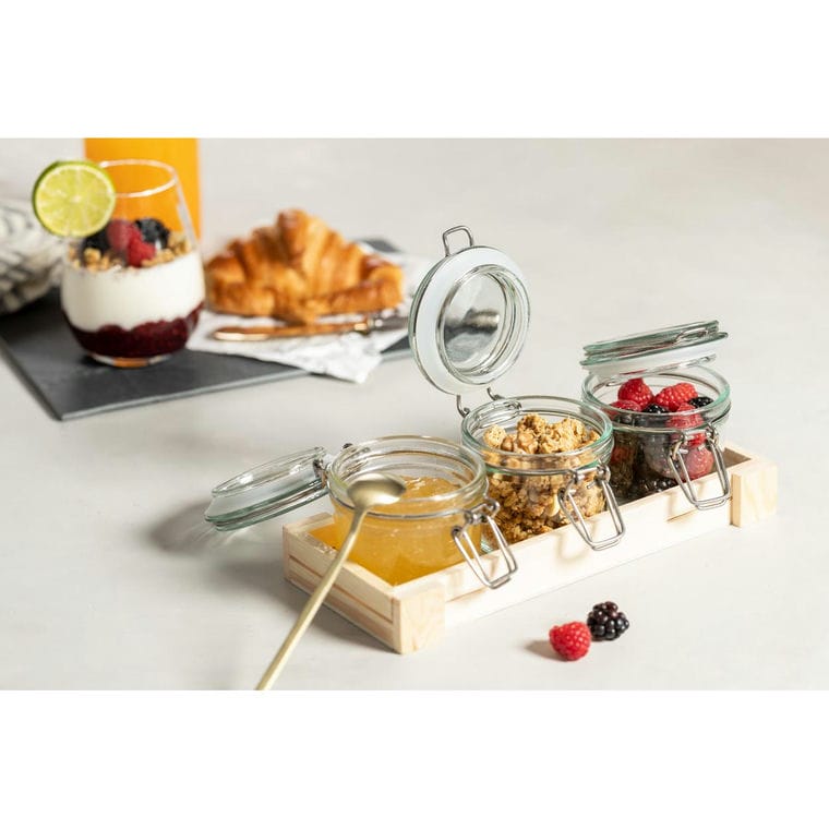 Set de borcane Gaby transparent natural