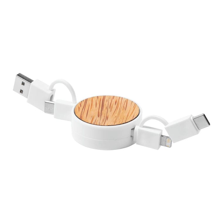 Cablu de încărcare USB Rizzo natural Alb