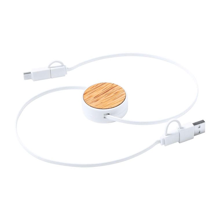 Cablu de încărcare USB Rizzo natural Alb