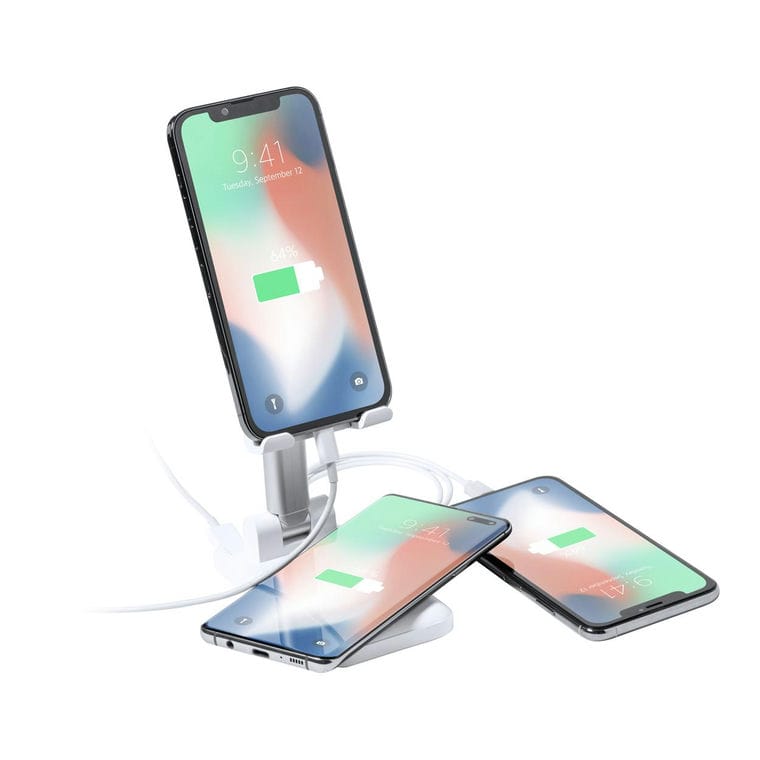 Suport mobil cu încărcător fără fir Cheviot Alb