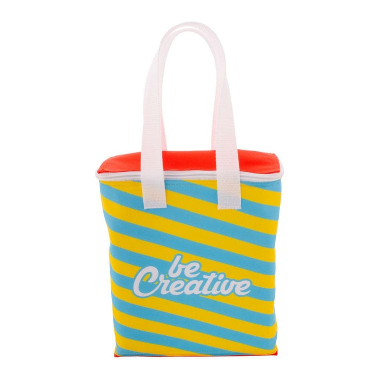 Geantă termică, personalizată CreaCool Vertical Alb