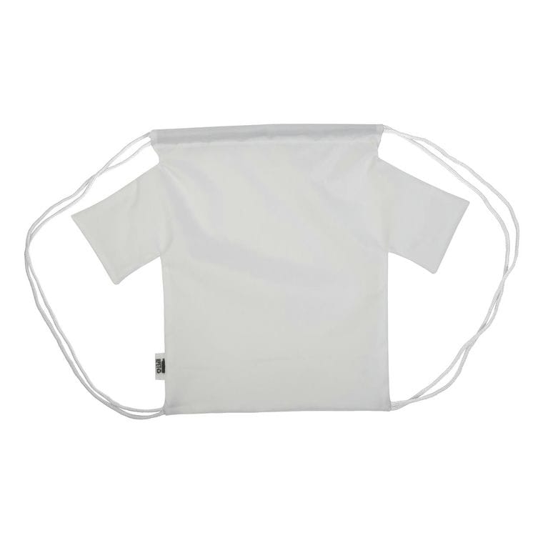 Rucsac cu șnur, personalizat CreaDraw T RPET Alb