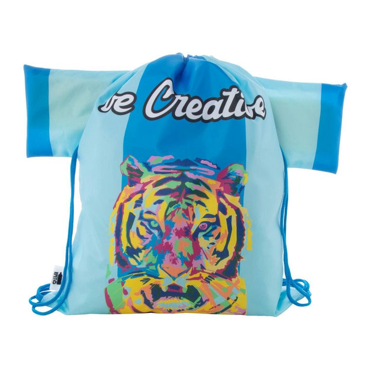 Rucsac cu șnur, personalizat CreaDraw T RPET Albastru