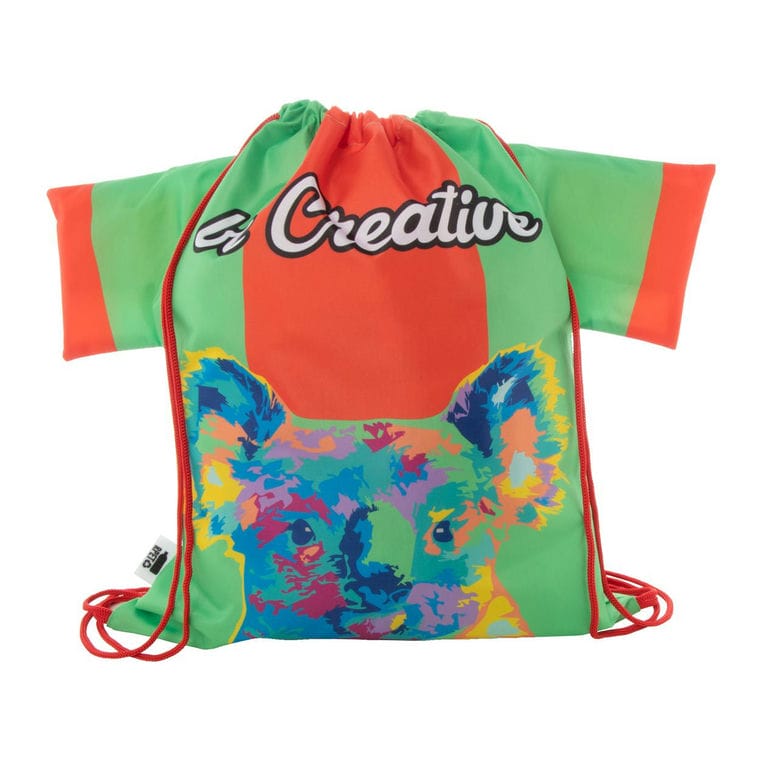 Rucsac cu șnur, personalizat CreaDraw T RPET Roșu