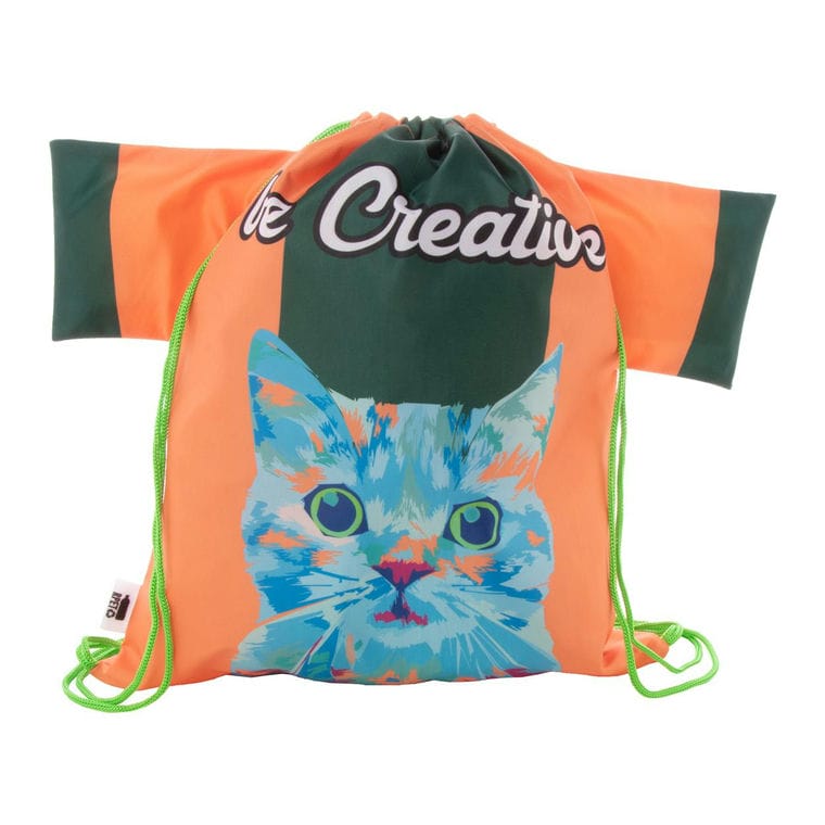Rucsac cu șnur, personalizat CreaDraw T RPET Verde