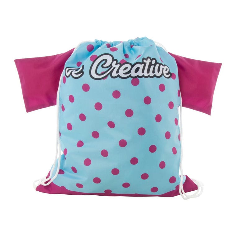 Rucsac cu șnur, personalizat CreaDraw T Alb