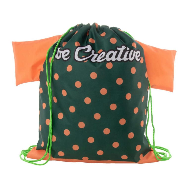 Rucsac cu șnur, personalizat CreaDraw T Verde