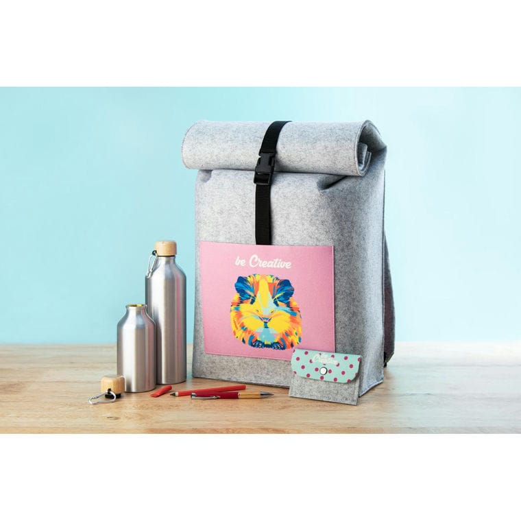 Rucsac personalizat CreaFelt Back gri