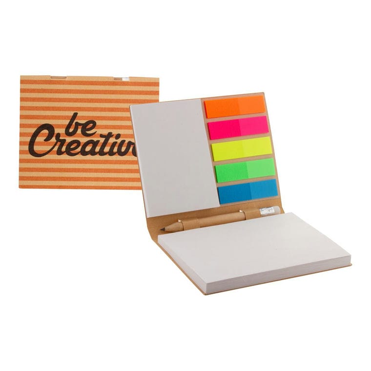 Blocnotes cu note adezive, personalizat CreaStick Combo Plus Eco natural