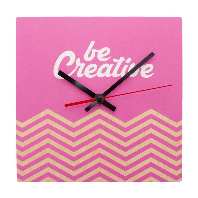 Ceas perete, personalizat BeTime Wood B natural