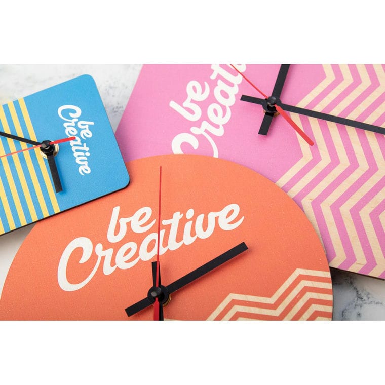 Ceas perete, personalizat BeTime Wood B natural