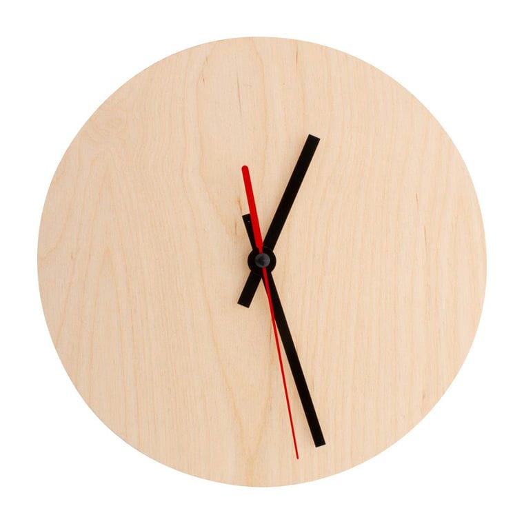 Ceas perete, personalizat BeTime Wood D natural