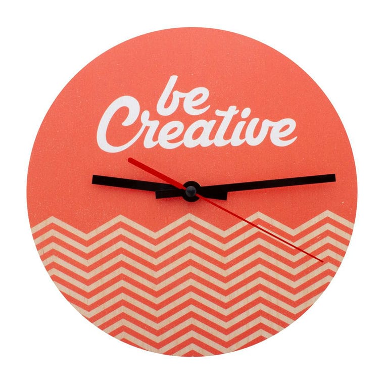 Ceas perete, personalizat BeTime Wood D natural