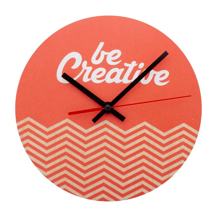 Ceas perete, personalizat BeTime Wood D natural