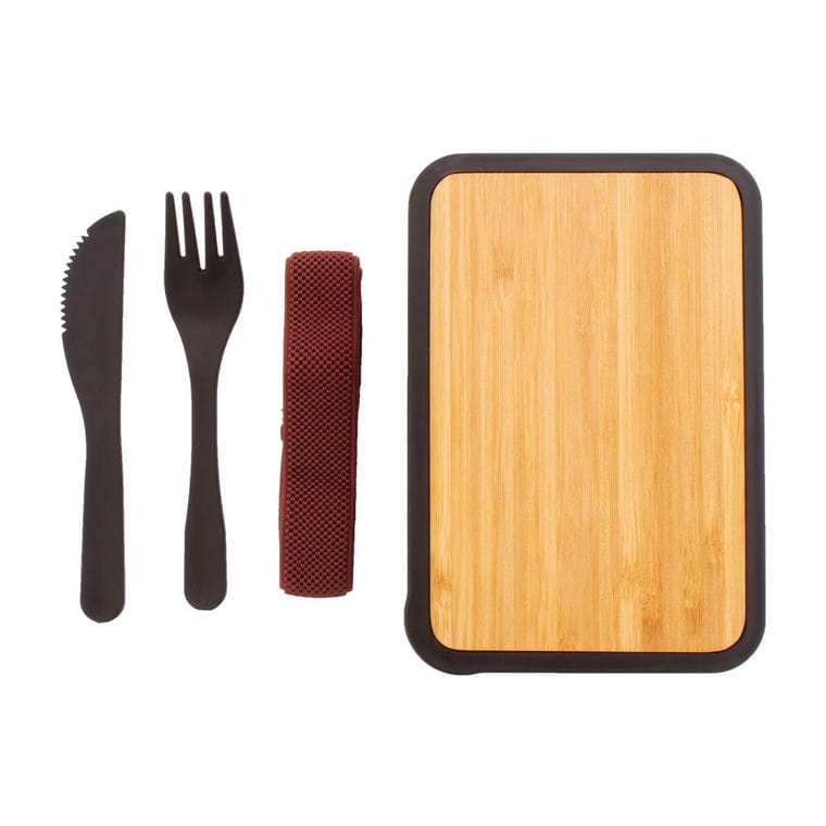 Cutie pentru prânz Rebento Negru natural