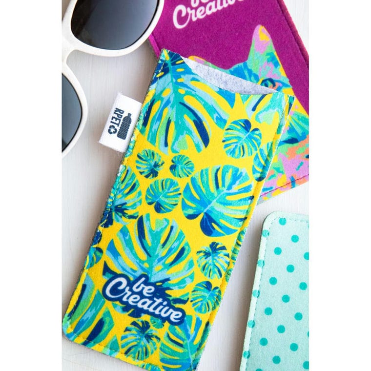 Husă pentru ochelari de soare, RPET, personalizată CreaFelt Sun gri