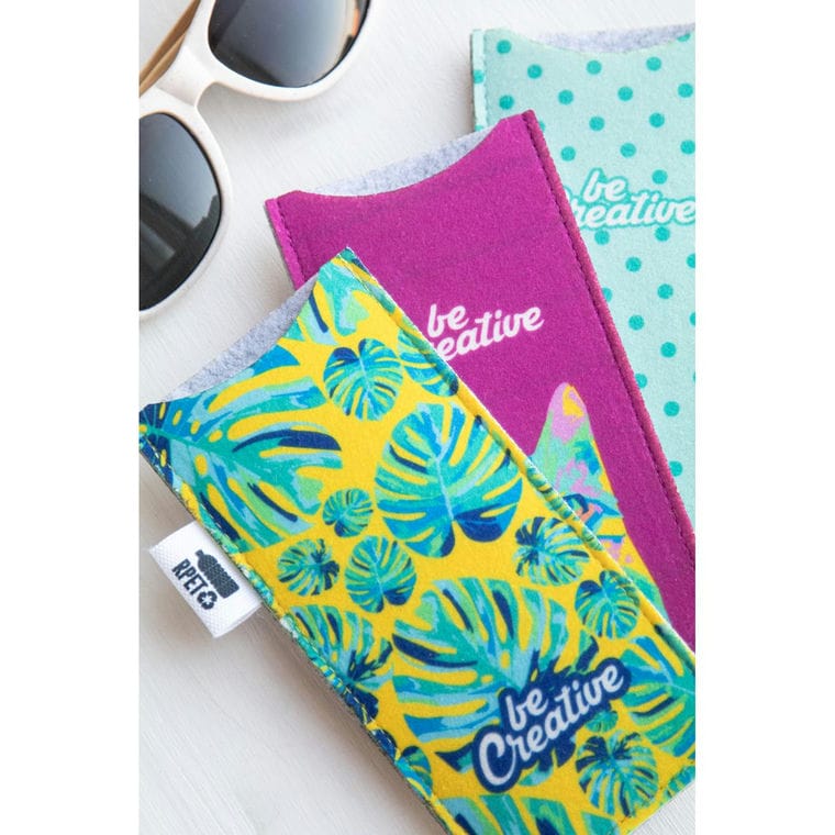 Husă pentru ochelari de soare, RPET, personalizată CreaFelt Sun gri