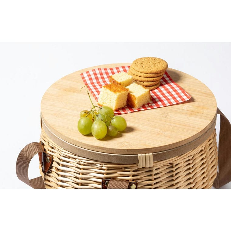 Coș de paie pentru picnic Bubu natural