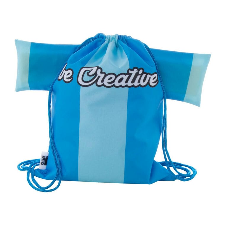 Rucsac cu șnur, pentru copii, personalizat CreaDraw T Kids RPET Albastru