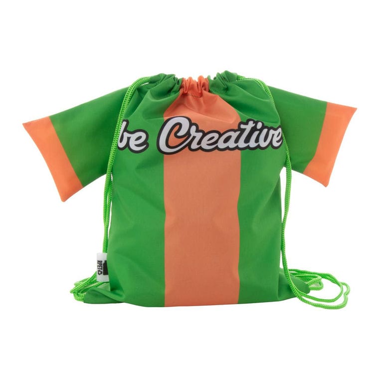 Rucsac cu șnur, pentru copii, personalizat CreaDraw T Kids RPET Verde