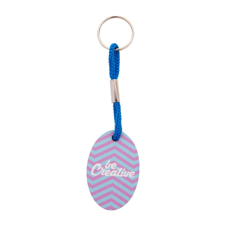 Breloc personalizat Woody Plus B Albastru